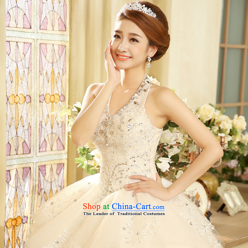 To align the new 2015 wedding dresses hang also video thin Sau San marriages in spring and summer drill Korean whiteS