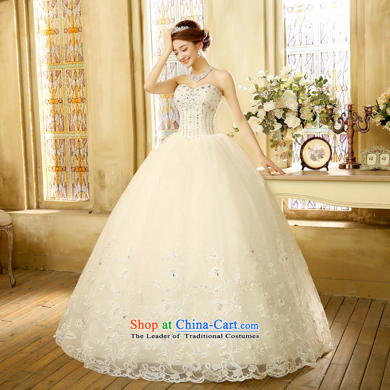 2015 new anointed chest video thin wedding dresses and chest straps to water drilling minimalist white Korean L, the married arts , , , Yue shopping on the Internet