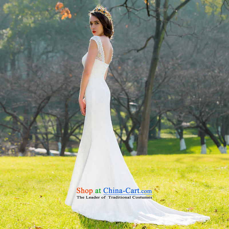 A new bride 2015 lace crowsfoot Korean sweet princess small tail Sau San wedding dresses 230 M, a bride shopping on the Internet has been pressed.