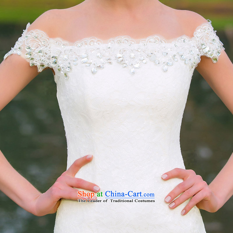 A bride wedding dresses 2015 New Sau San crowsfoot lace wedding small trailing a field name, L 504 shoulder door bride shopping on the Internet has been pressed.