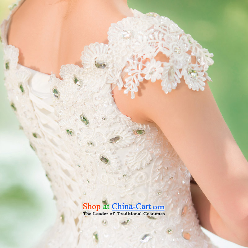 A Bride wedding dresses new spring 2015 wedding word shoulder bon bon skirt princess wedding 803 M, a bride shopping on the Internet has been pressed.