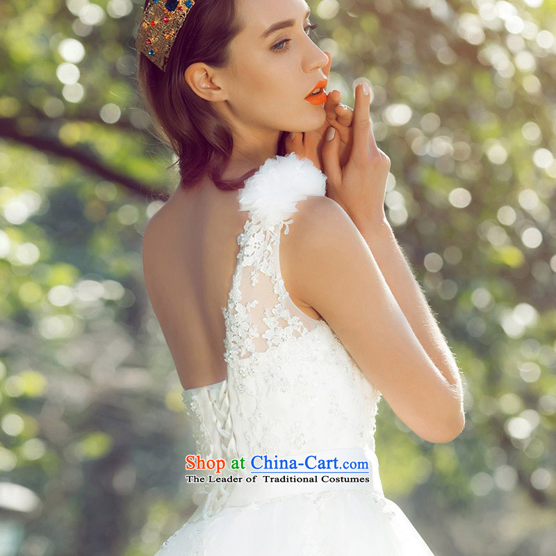 A Bride 2015 stylish shoulder wedding manually stereo bon bon princess romantic wedding lace 578 M, a bride shopping on the Internet has been pressed.
