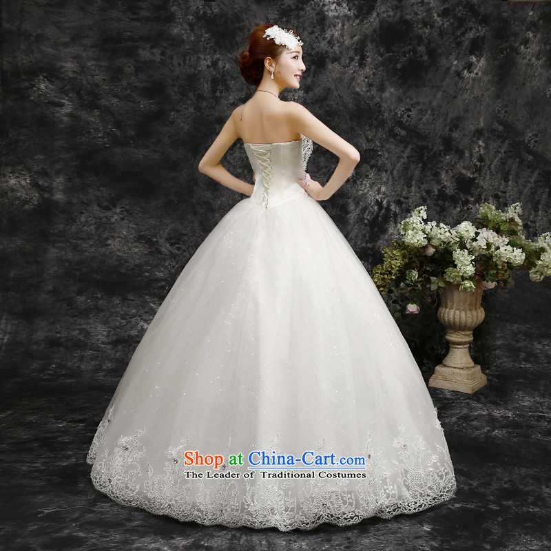 2015 Autumn and winter new Korean-style luxury depilation chest to align the diamond wedding dresses , Gil beautiful white , , , shopping on the Internet
