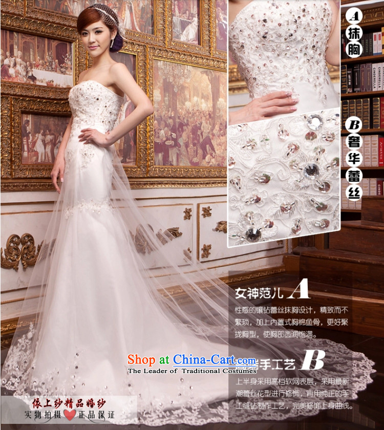 Yong-yeon and Korean brides marriage crowsfoot long drag Sau San Mei wedding dresses 2015 new lace wipe his chest retro small crowsfoot white made no allowance picture size, prices, brand platters! The elections are supplied in the national character of distribution, so action, buy now enjoy more preferential! As soon as possible.