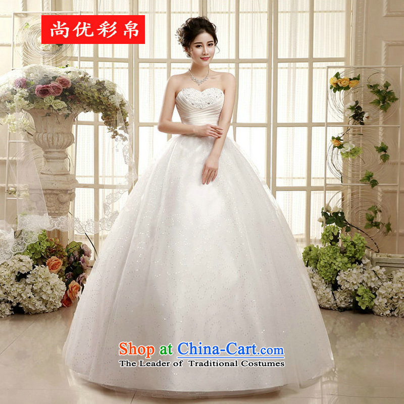 There is also optimized 8D 2015 new spring and summer, Korean style with simple to align the chest straps_ Video thin wedding xs5557 m White?M