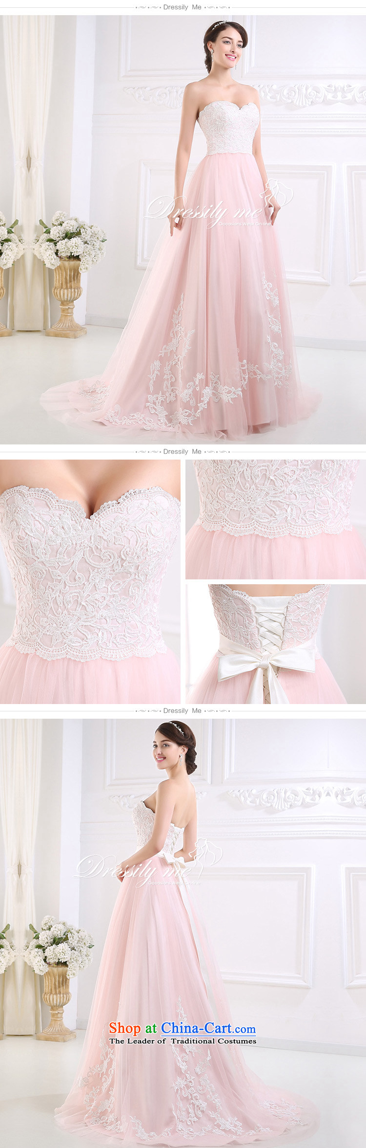 Custom Wedding - dressilyme lace anointed chest pink version A sweet wedding band small tail Sau San Bow Tie waistband bridal dresses ivory - no spot 25 day shipping XL Photo, prices, brand platters! The elections are supplied in the national character of distribution, so action, buy now enjoy more preferential! As soon as possible.