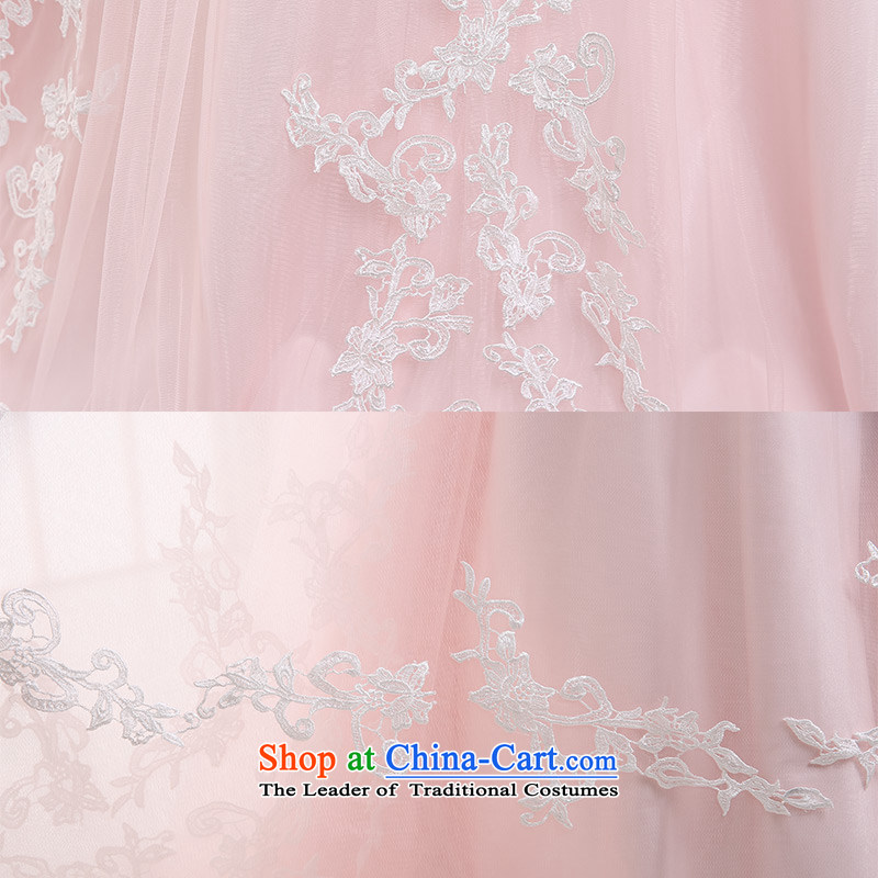 Custom Wedding - dressilyme lace anointed chest pink version A sweet wedding band small tail Sau San Bow Tie waistband bridal dresses ivory - no spot 25 day shipping XL,DRESSILY OCCASIONS ME WEAR ON-LINE,,, shopping on the Internet