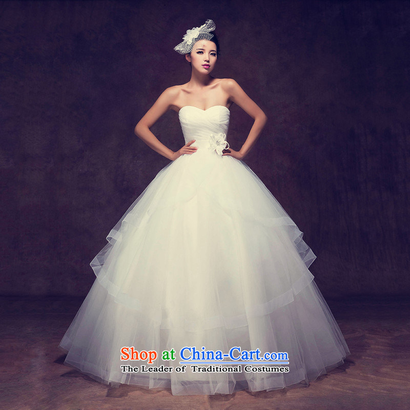 The new 2015 Luang slotted shoulder wedding dress is simple and stylish ultra small trailing anointed chest spring and summer wedding align bride) to add, A L code Yi 144cm in Luang shopping on the Internet has been pressed.