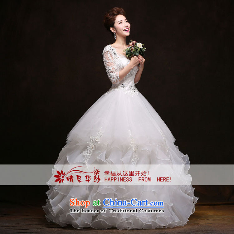 The feelings of Chinese New Year 2015 yarn wedding dresses and stylish Korean word to align the shoulder larger Fat MM video thin wedding spring and summer in classic style white to cuff size does not accept return pictures, prices, brand platters! The elections are supplied in the national character of distribution, so action, buy now enjoy more preferential! As soon as possible.