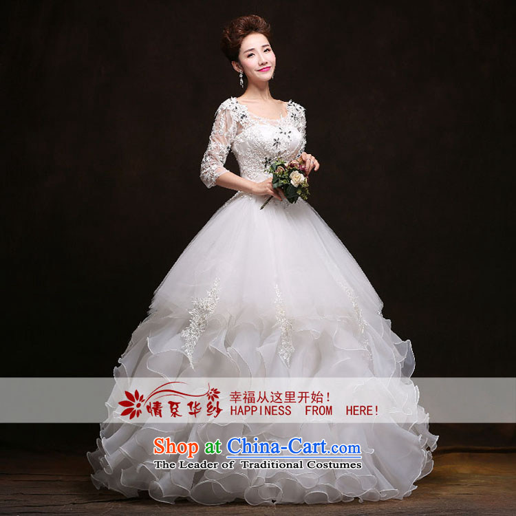 The feelings of Chinese New Year 2015 yarn wedding dresses and stylish Korean word to align the shoulder larger Fat MM video thin wedding spring and summer in classic style white to cuff size does not accept return pictures, prices, brand platters! The elections are supplied in the national character of distribution, so action, buy now enjoy more preferential! As soon as possible.