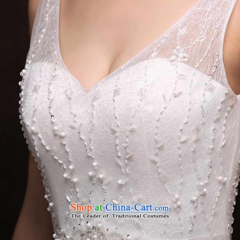 The feelings of Chinese New Year 2015 yarn lace semi permeable sexy V-Neck Princess Bride skirt bon bon video thin large wedding dresses white S, the feelings of Chinese yarn , , , shopping on the Internet