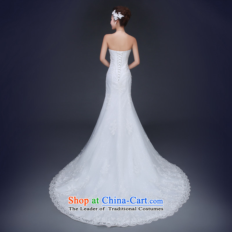 Jie Mia spring and autumn 2015 Korean style wedding dresses of the 2014 Winter a new field for cuff lace water drilling A trailing white L, Cheng Kejie mia , , , shopping on the Internet