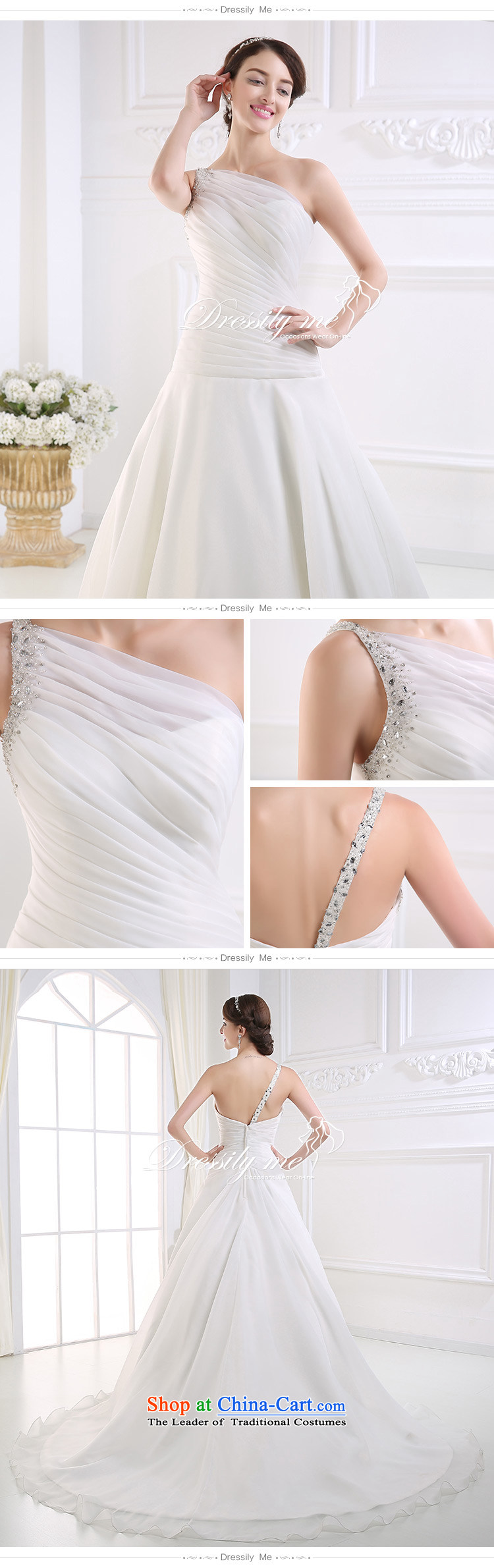 Custom dressilyme wedding fashion shoulder folds by 2015 Low-rise A Wedding nail pearl version pressure hem zipper tail bride wedding White - No spot 25 day shipping XS picture, prices, brand platters! The elections are supplied in the national character of distribution, so action, buy now enjoy more preferential! As soon as possible.