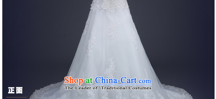 Jie Mija  2015 Spring/Summer new wedding dresses word is simple and stylish shoulder tail marriages Korean version of large white XXXL to straighten the picture, prices, brand platters! The elections are supplied in the national character of distribution, so action, buy now enjoy more preferential! As soon as possible.