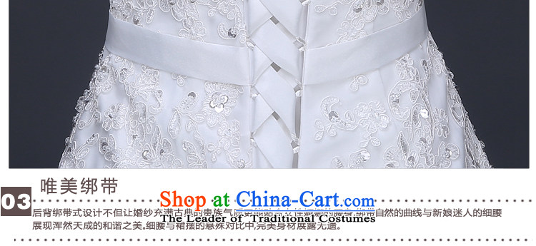 Jie Mija  2015 Spring/Summer new wedding dresses word is simple and stylish shoulder tail marriages Korean version of large white XXXL to straighten the picture, prices, brand platters! The elections are supplied in the national character of distribution, so action, buy now enjoy more preferential! As soon as possible.