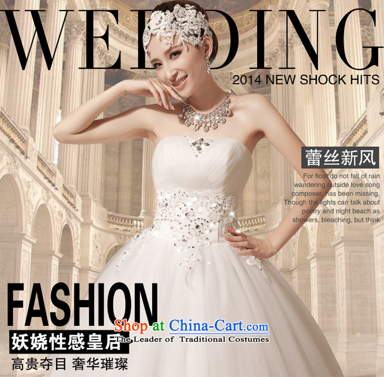 The bride wedding dresses Korean version of the new spring and summer 2015 Stylish retro large white bride alignment with chest strap white S picture, prices, brand platters! The elections are supplied in the national character of distribution, so action, buy now enjoy more preferential! As soon as possible.
