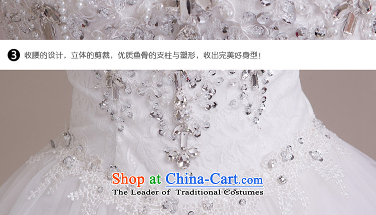 Blooming crazy bride wedding dresses to align the stylish spring 2015 Korean large retro-Shoulder Drill thin white XL video picture, prices, brand platters! The elections are supplied in the national character of distribution, so action, buy now enjoy more preferential! As soon as possible.