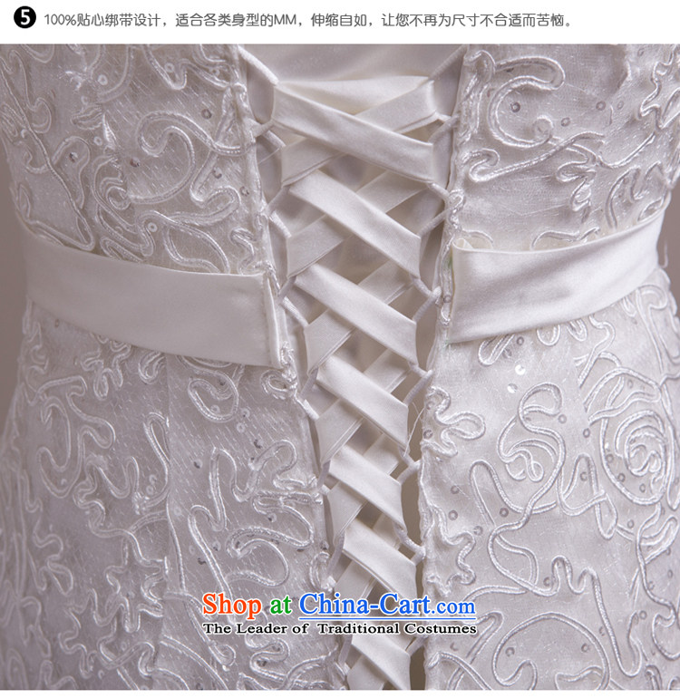 2015 new stylish wedding dress Korean minimalist shoulder foutune crowsfoot video thin lace tail straps retro White XL Photo, prices, brand platters! The elections are supplied in the national character of distribution, so action, buy now enjoy more preferential! As soon as possible.