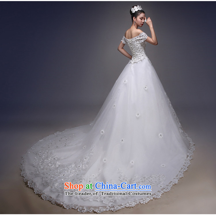 Blooming crazy bride wedding dresses shoulder the new Word 2015 Spring/Summer Korean Version to align the thin tail lace drill one field shoulder tail XL Photo, prices, brand platters! The elections are supplied in the national character of distribution, so action, buy now enjoy more preferential! As soon as possible.
