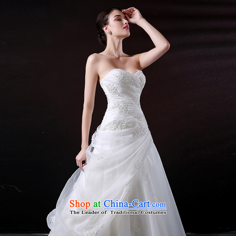 Custom dressilyme wedding anointed by 2015 lace draw folds chest bon bon princess wedding strap pressure folds tail stylish bridal dresses White - No spot 25 day shipping XXXL,DRESSILY OCCASIONS ME WEAR ON-LINE,,, shopping on the Internet