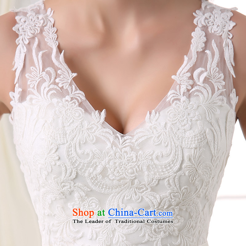 Custom dressilyme wedding by 2015 straps lace Top Loin of deep V-Neck minimalist A skirt wedding zipper fluoroscopy back bride dress White - No spot 25 day shipping XL,DRESSILY OCCASIONS ME WEAR ON-LINE,,, shopping on the Internet