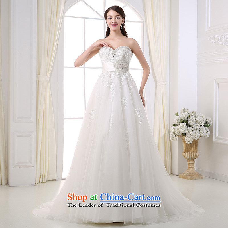 Custom dressilyme wedding by 2015 diamond wiping the breast height waist bon bon skirt wedding Lace Embroidery to Sau San zipper tail bridal dresses ivory - no spot 25 day shipping tailored