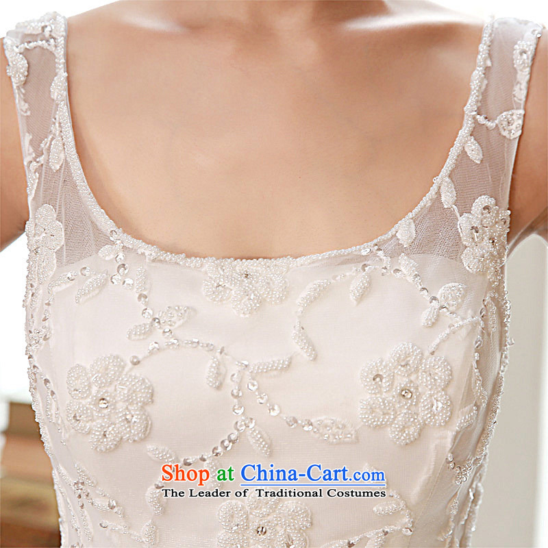  The spring of 2015, the female bride honeymoon diamond pearl lace Princess Foutune of graphics to align the thin shoulders wedding White XL, bride honeymoon shopping on the Internet has been pressed.