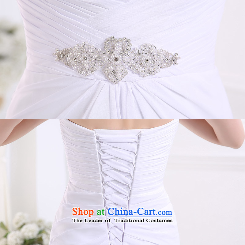 Custom dressilyme wedding by 2015 Summer beach and chest chiffon straight leg straps wedding slim diamond creases tail gliding wedding ivory - no spot 25 day shipping L,DRESSILY OCCASIONS ME WEAR ON-LINE,,, shopping on the Internet