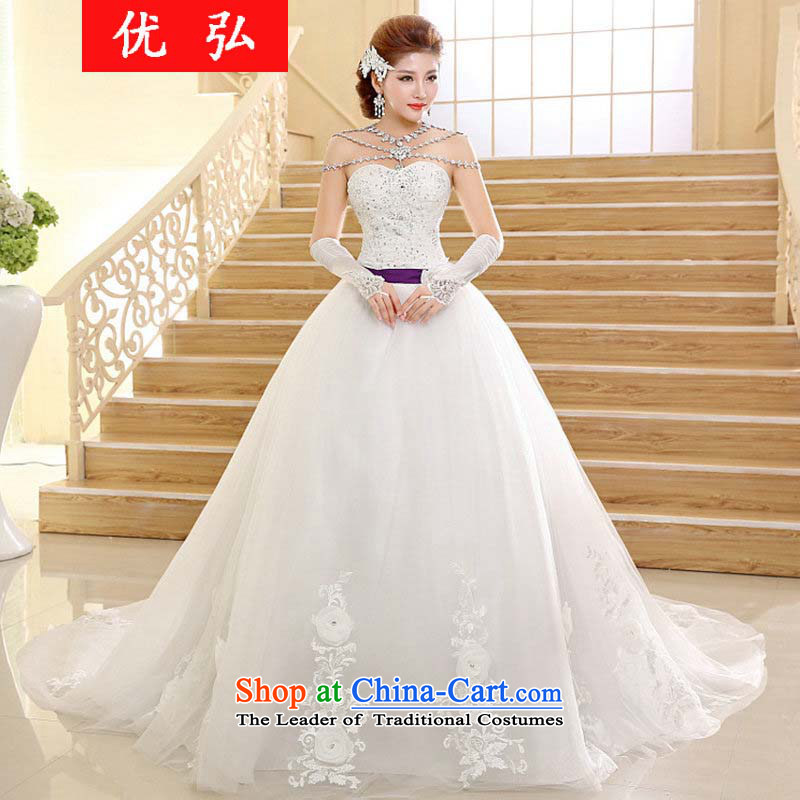Optimize the?  New Korea 2015 Hong-version of the word for chest and shoulder tail wedding dresses hs002 Sau San S