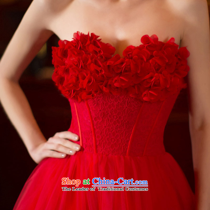 A Bride wedding dresses spring 2015 Red wedding dreams petals large tail 2548 red for 25 days, and a bride shopping on the Internet has been pressed.