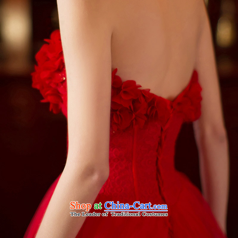 A Bride wedding dresses spring 2015 Red wedding dreams petals large tail 2548 red for 25 days, and a bride shopping on the Internet has been pressed.