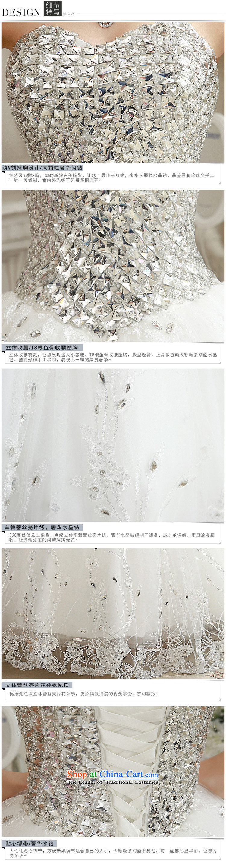  The spring of 2015, the bride honeymoon new female Diamond Video thin wiping the chest wedding dresses to align the princess white S picture, prices, brand platters! The elections are supplied in the national character of distribution, so action, buy now enjoy more preferential! As soon as possible.