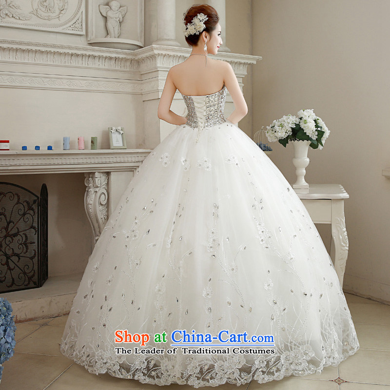  The spring of 2015, the bride honeymoon new female Diamond Video thin wiping the chest wedding dresses to align the Princess Bride honeymoon, white , , , shopping on the Internet