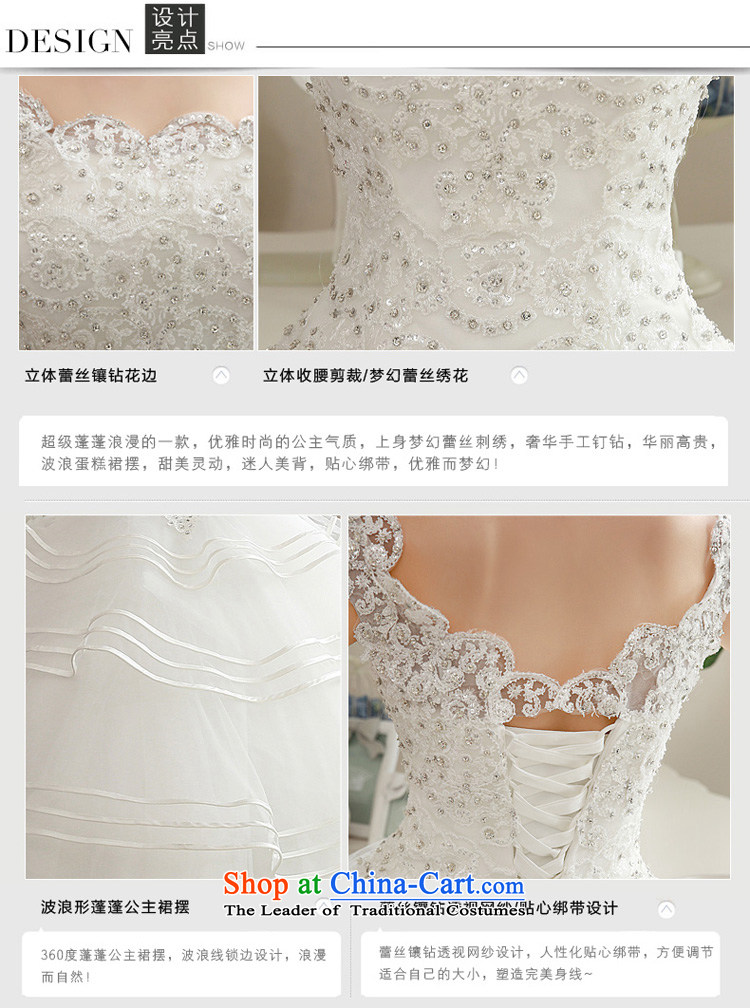  The spring of 2015, the female bride honeymoon Korean lace diamond princess bon bon slotted shoulder wedding dresses to align the white M picture, prices, brand platters! The elections are supplied in the national character of distribution, so action, buy now enjoy more preferential! As soon as possible.