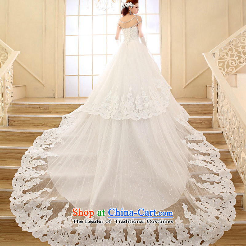 Optimize the   new 2015 Hong-marriages wedding dresses Sau San Video Korean thin stylish large tail anointed chest to optimize Hong-XL, hs004 shopping on the Internet has been pressed.