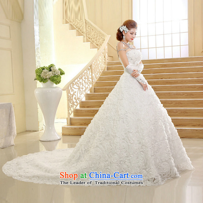 Optimize the   new 2015 Hong-wedding dresses Korean fashion and chest tail drill marriages wedding video hs005 thin M Yasuhiro Nakasone optimize , , , shopping on the Internet