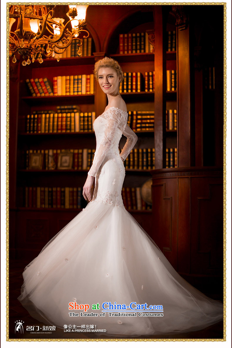 A Bride wedding dress the Word 2015 Spring shoulder long-sleeved crowsfoot wedding lace crowsfoot 2554 White L picture, prices, brand platters! The elections are supplied in the national character of distribution, so action, buy now enjoy more preferential! As soon as possible.