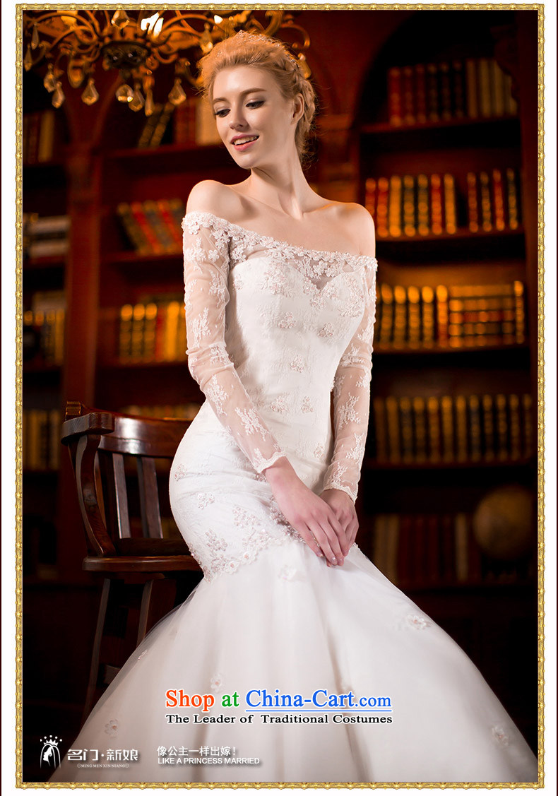 A Bride wedding dress the Word 2015 Spring shoulder long-sleeved crowsfoot wedding lace crowsfoot 2554 White L picture, prices, brand platters! The elections are supplied in the national character of distribution, so action, buy now enjoy more preferential! As soon as possible.