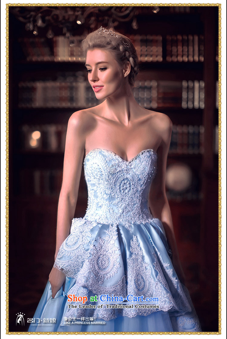 A Bride wedding dresses spring 2015 Cinderella dream wedding blue Tail 3,056 Blue L picture, prices, brand platters! The elections are supplied in the national character of distribution, so action, buy now enjoy more preferential! As soon as possible.