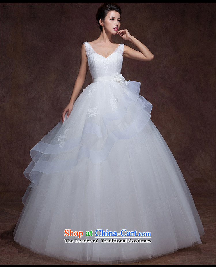 The year 2015 was a newlywed Luang wedding dresses V-neck in the elegant minimalist lace flowers straps bon bon align to winter clothing winter, wedding m White align to advanced custom image, prices, brand platters! The elections are supplied in the national character of distribution, so action, buy now enjoy more preferential! As soon as possible.