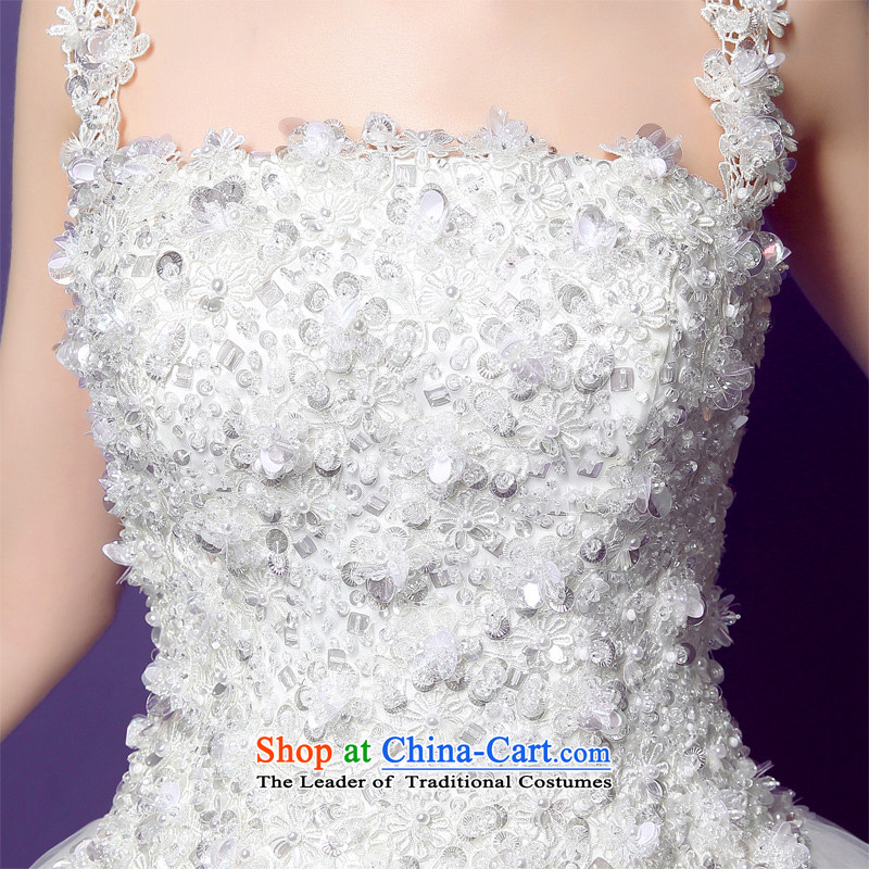  The spring of 2015, the bride honeymoon new female Foutune of video thin shoulders lace wedding marriage bride wedding White M honeymoon bride shopping on the Internet has been pressed.