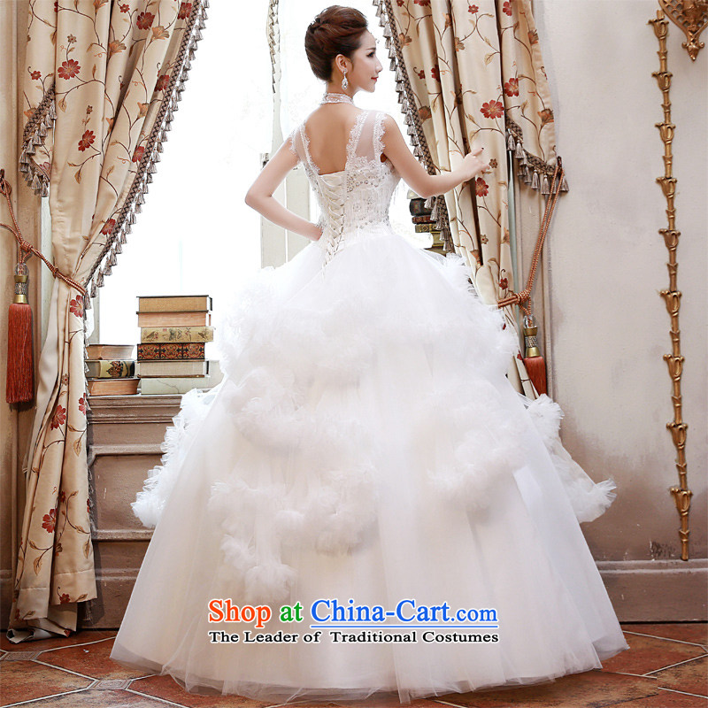  The spring of 2015, the bride honeymoon new girls retro-su lace clouds hang also wedding dresses to align the White XL, bride honeymoon shopping on the Internet has been pressed.