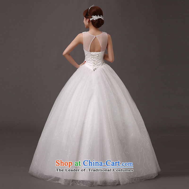 Qing Hua yarn 2015 wedding dresses new stylish Korean word shoulder of diamond ornaments lace video thin large fat mm to align with the bride wedding white made size does not accept the return of the Qing Hua yarn , , , shopping on the Internet