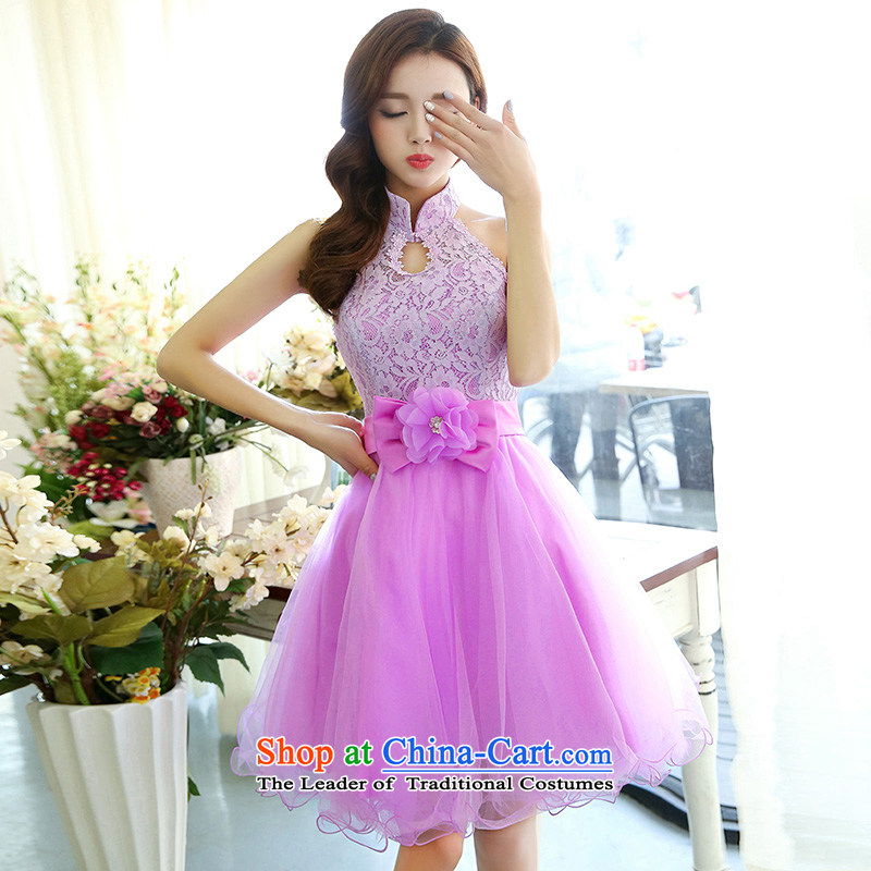 For the 2015 Spring Dreams Of Korean version of Sau San viewed hang also stylish bon bon stylish wedding dresses skirt purple S