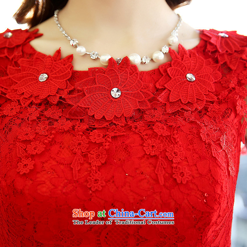 For the 2015 Spring Dreams Of Korean version of Sau San viewed round-neck collar sleeveless style bon bon stylish wedding dresses , L, Dream of Red Dress (MEIMENGQIAO) , , , shopping on the Internet