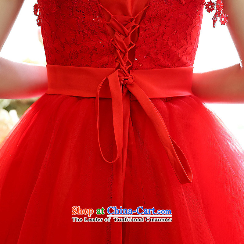 For the 2015 Spring Dreams Of Korean version of Sau San viewed round-neck collar sleeveless style bon bon stylish wedding dresses , L, Dream of Red Dress (MEIMENGQIAO) , , , shopping on the Internet