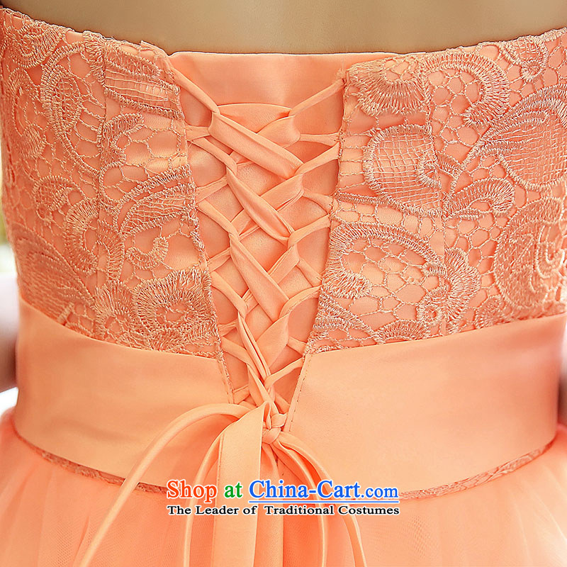 For Spring 2015 dream new pure color lace sleeveless Sau San bare shoulders wedding package two kits (for S dream pink MEIMENGQIAO) , , , shopping on the Internet