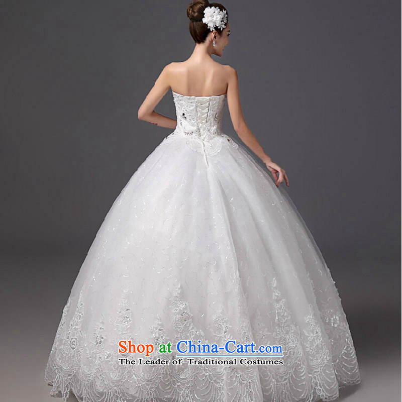 The color is sa 2015 new diamond wedding autumn and winter stylish white video thin wiping the chest bride wedding dresses White XL, yet she has been pressed state color shopping on the Internet