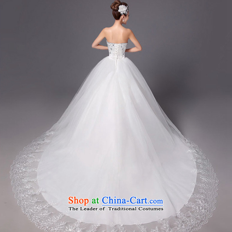 The autumn and winter 2015 new products new stylish wedding anointed chest tail bride wedding dresses Sau San video thin white tie, white color is Mona Lisa, the , , , shopping on the Internet