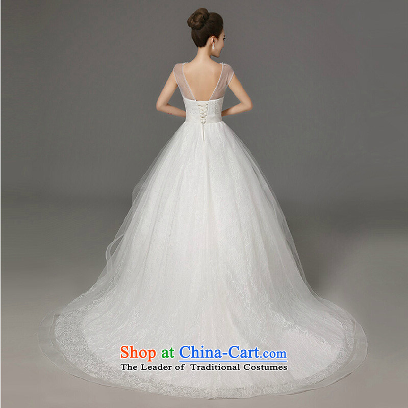 2015 Autumn and winter new stylish wedding shoulders tail bride wedding dresses Sau San video thin white tie, white color is Mona Lisa XXL, country , , , shopping on the Internet